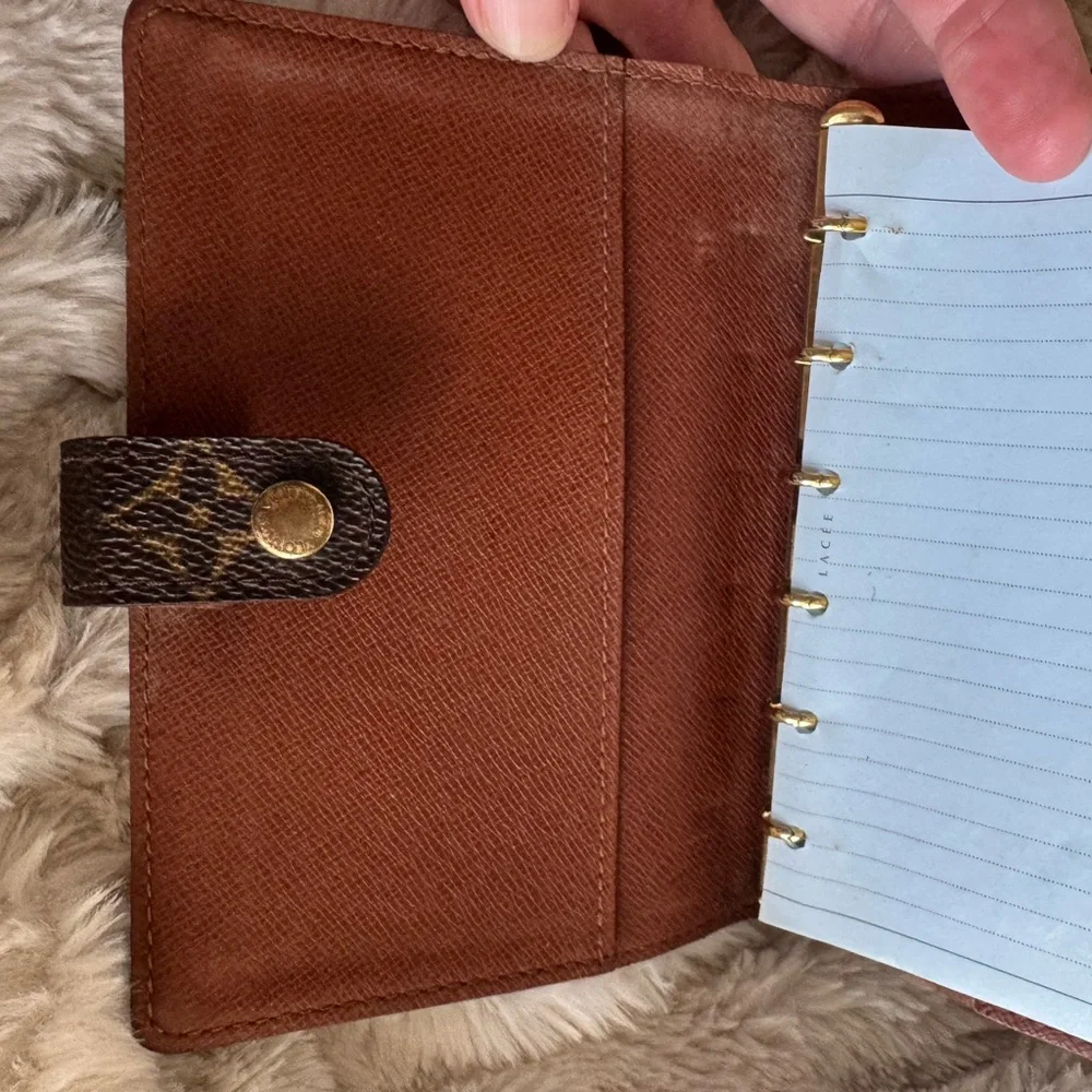 LV Monogram Agenda PM Planner Cover Brown Canvas Leather - Picture 5 of 12